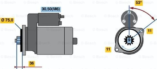 BOSCH 0 986 020 461 - Starteris adetalas.lv