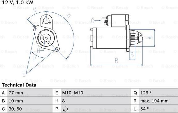 BOSCH 0 986 020 401 - Starteris adetalas.lv