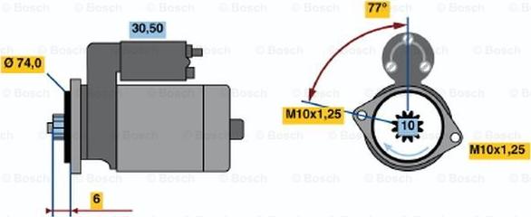 BOSCH 0 986 020 791 - Starteris adetalas.lv