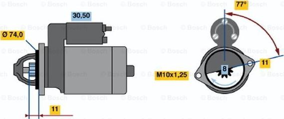 BOSCH 0 986 020 531 - Starteris adetalas.lv