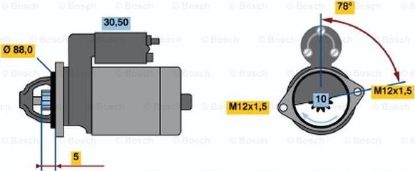 BOSCH 0 986 020 521 - Starteris adetalas.lv