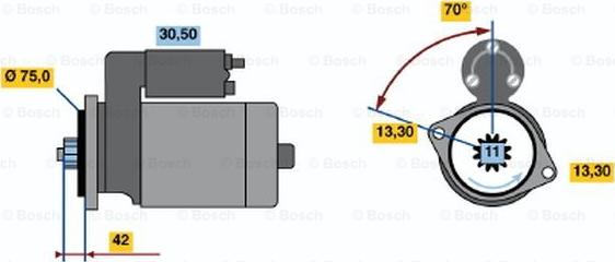 BOSCH 0 986 020 031 - Starteris adetalas.lv