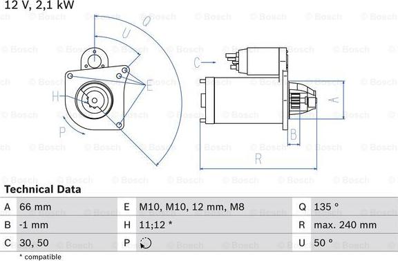 BOSCH 0 986 020 131 - Starteris adetalas.lv