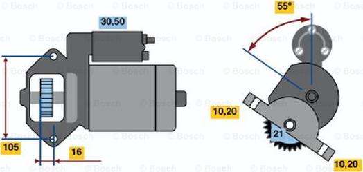 BOSCH 0 986 020 801 - Starteris adetalas.lv