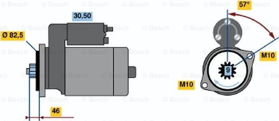 BOSCH 0 986 020 811 - Starteris adetalas.lv