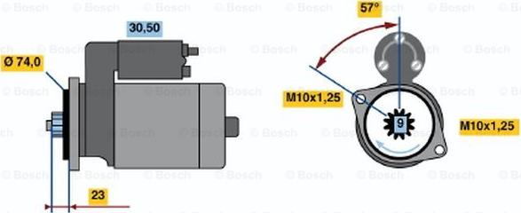 BOSCH 0 986 020 831 - Starteris adetalas.lv