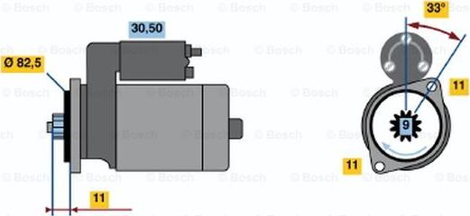 BOSCH 0 986 020 711 - Starteris adetalas.lv