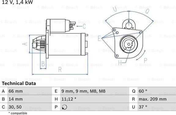 BOSCH 0 986 021 651 - Starteris adetalas.lv