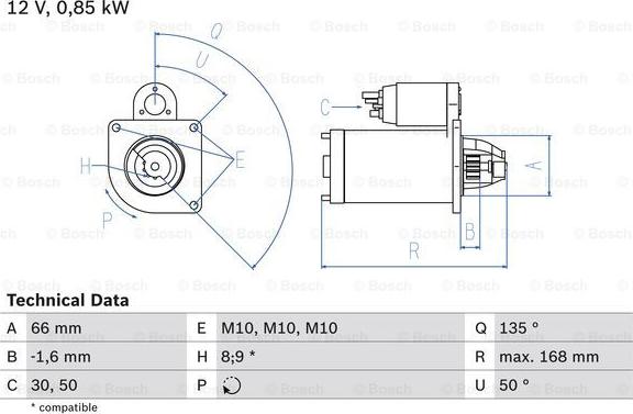 BOSCH 0 986 021 051 - Starteris adetalas.lv