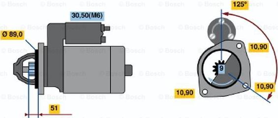 BOSCH 0 986 021 340 - Starteris adetalas.lv