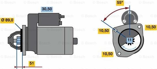 BOSCH 0 986 023 990 - Starteris adetalas.lv