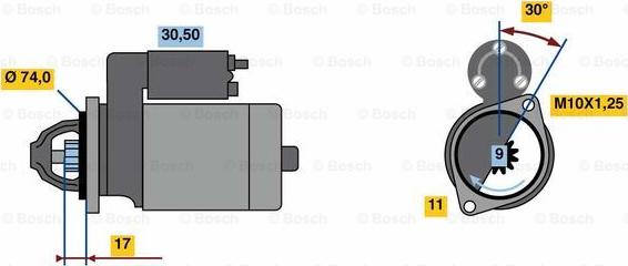 BOSCH 0 986 023 910 - Starteris adetalas.lv