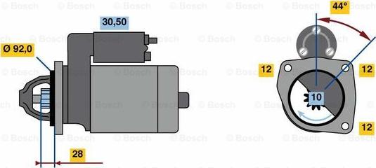 BOSCH 0 986 023 440 - Starteris adetalas.lv