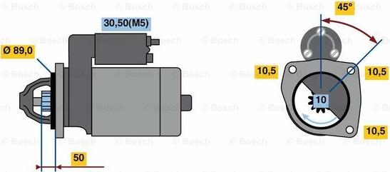 BOSCH 0 986 023 450 - Starteris adetalas.lv