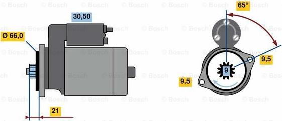 BOSCH 0 986 023 460 - Starteris adetalas.lv