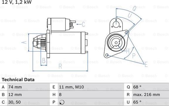 BOSCH 0 986 023 550 - Starteris adetalas.lv