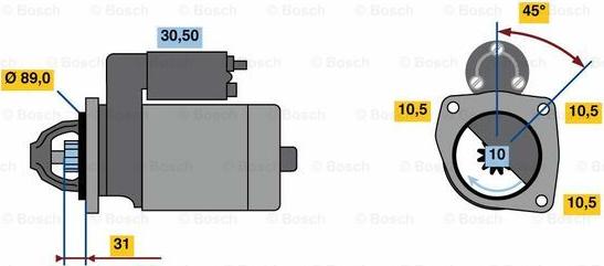 BOSCH 0 986 023 510 - Starteris adetalas.lv