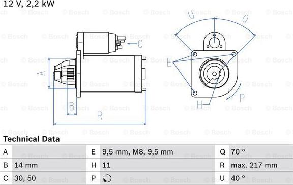 BOSCH 0 986 023 580 - Starteris adetalas.lv