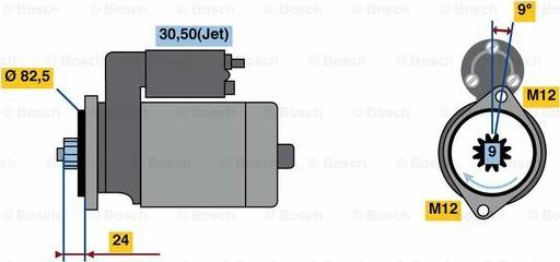 BOSCH 0 986 023 800 - Starteris adetalas.lv