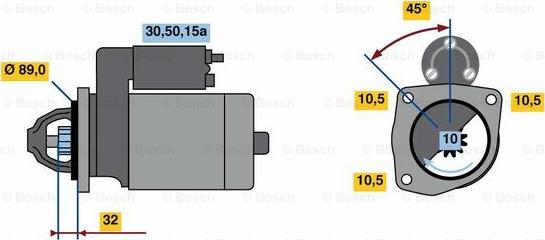 BOSCH 0 986 023 820 - Starteris adetalas.lv