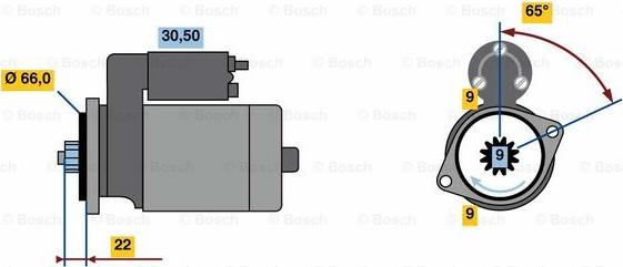 BOSCH 0 986 023 710 - Starteris adetalas.lv