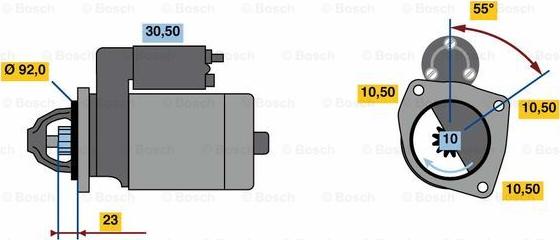 BOSCH 0 986 022 750 - Starteris adetalas.lv