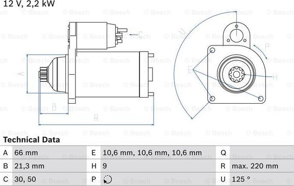 BOSCH 0 986 022 760 - Starteris adetalas.lv