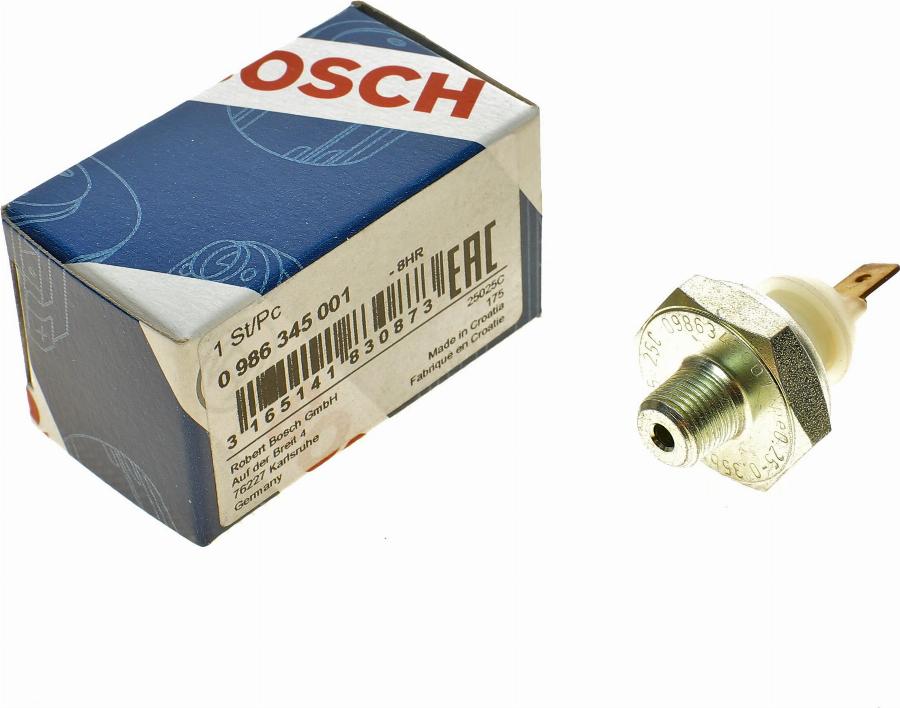 BOSCH 0 986 345 001 - Devējs, Eļļas spiediens adetalas.lv