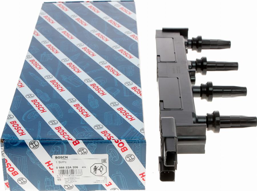 BOSCH 0 986 22A 206 - Aizdedzes spole adetalas.lv