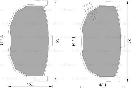 BOSCH 0 986 AB9 037 - Bremžu uzliku kompl., Disku bremzes adetalas.lv