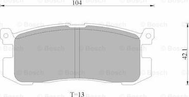 BOSCH 0 986 AB9 025 - Bremžu uzliku kompl., Disku bremzes adetalas.lv