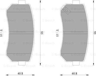 BOSCH 0 986 AB9 149 - Bremžu uzliku kompl., Disku bremzes adetalas.lv