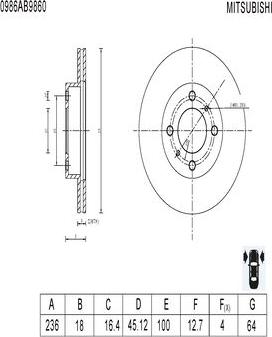 BOSCH 0 986 AB9 860 - Bremžu diski adetalas.lv