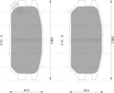 BOSCH 0 986 AB9 226 - Bremžu uzliku kompl., Disku bremzes adetalas.lv