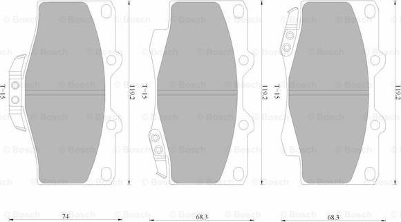 BOSCH 0 986 AB4 395 - Bremžu uzliku kompl., Disku bremzes adetalas.lv