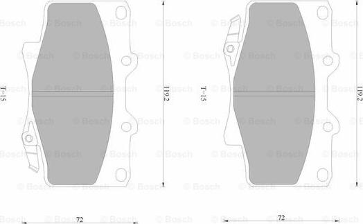 BOSCH 0 986 AB4 396 - Bremžu uzliku kompl., Disku bremzes adetalas.lv