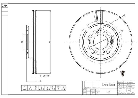 BOSCH 0 986 AB6 650 - Bremžu diski adetalas.lv