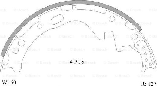 BOSCH 0 986 AB0 043 - Bremžu loku komplekts adetalas.lv