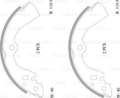 BOSCH 0 986 AB0 042 - Bremžu loku komplekts adetalas.lv