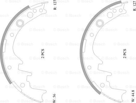 BOSCH 0 986 AB0 066 - Bremžu loku komplekts adetalas.lv