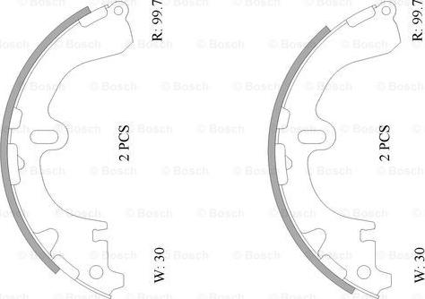 BOSCH 0 986 AB0 107 - Bremžu loku komplekts adetalas.lv