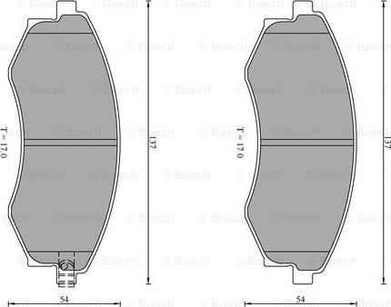 BOSCH 0 986 AB0 205 - Bremžu uzliku kompl., Disku bremzes adetalas.lv