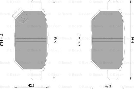 BOSCH 0 986 AB1 453 - Bremžu uzliku kompl., Disku bremzes adetalas.lv