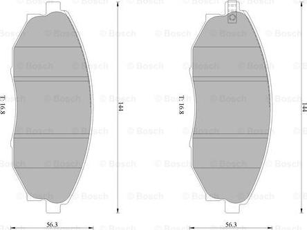 BOSCH 0 986 AB1 468 - Bremžu uzliku kompl., Disku bremzes adetalas.lv