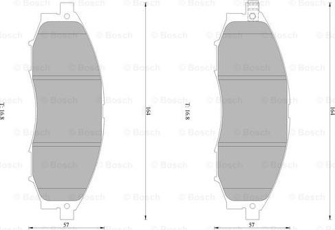 BOSCH 0 986 AB1 404 - Bremžu uzliku kompl., Disku bremzes adetalas.lv