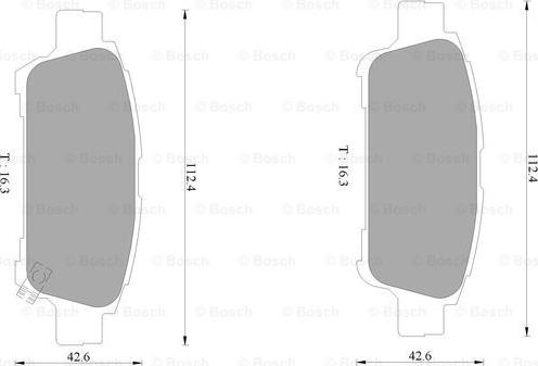 BOSCH 0 986 AB1 400 - Bremžu uzliku kompl., Disku bremzes adetalas.lv