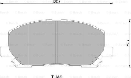 BOSCH 0 986 AB1 411 - Bremžu uzliku kompl., Disku bremzes adetalas.lv