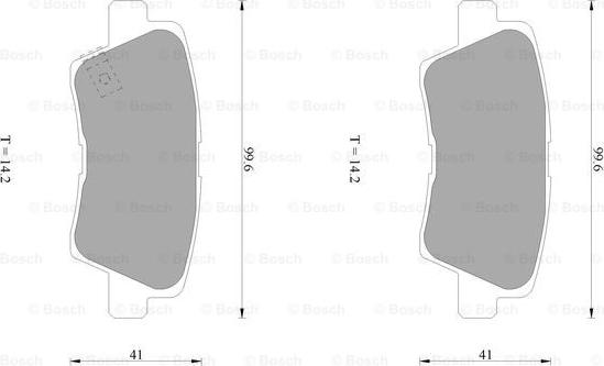 BOSCH 0 986 AB1 040 - Bremžu uzliku kompl., Disku bremzes adetalas.lv