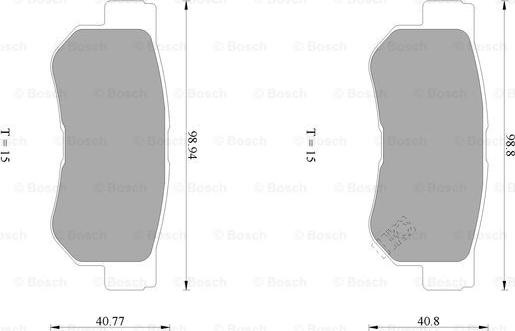 BOSCH 0 986 AB1 020 - Bremžu uzliku kompl., Disku bremzes adetalas.lv