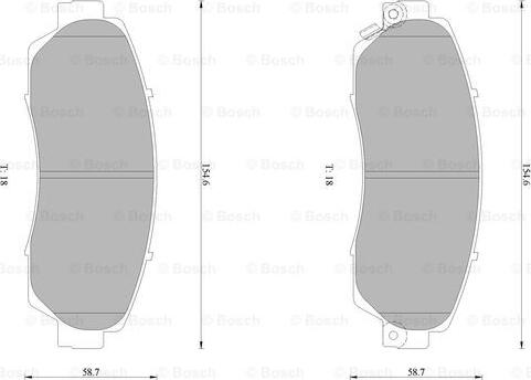 BOSCH 0 986 AB1 376 - Bremžu uzliku kompl., Disku bremzes adetalas.lv